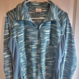 Women's Columbia Half Zip Pullover Size Large Teal Multi Color
